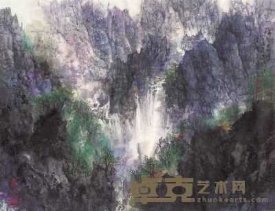 萧瀚 2006年作 深壑泉鸣 镜心 42×55cm